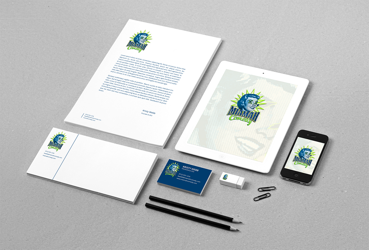 Visual identity branding package layout